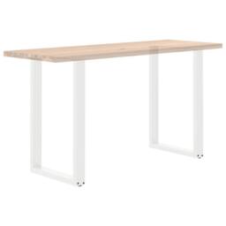 Berkfield Home Coffee Table Legs U-Shaped 2 pcs White 60x(90-91) cm Steel - thumbnail 8
