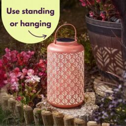 Marco Paul Solar Garden Lantern - Terracotta in Dusty Pink - thumbnail 8
