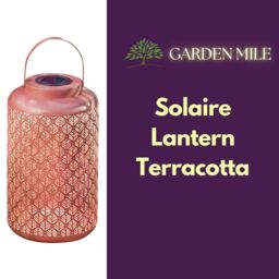 Marco Paul Solar Garden Lantern - Terracotta in Dusty Pink - thumbnail 3