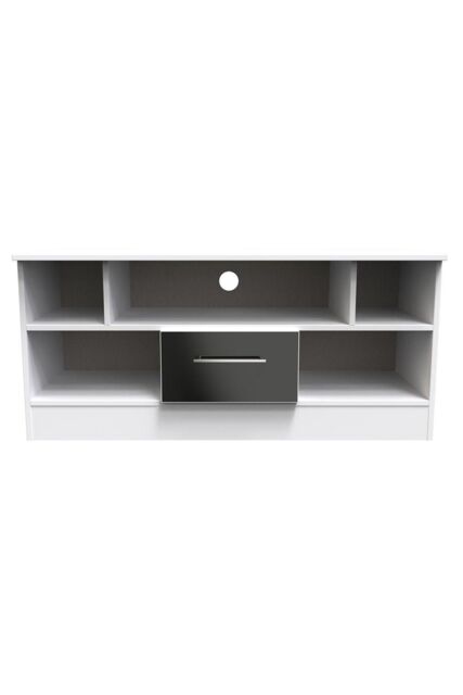 Ready Assembled 2 U Gloucester 1 Drawer TV & Media Unit (Ready Assembled) in Black - image 1