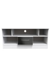 Ready Assembled 2 U Gloucester 1 Drawer TV & Media Unit (Ready Assembled) in Black - thumbnail 1