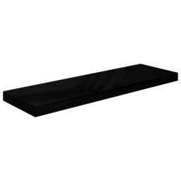 Berkfield Home Floating Wall Shelf High Gloss Black 80x23.5x3.8 cm MDF