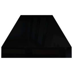 Berkfield Home Floating Wall Shelf High Gloss Black 80x23.5x3.8 cm MDF - thumbnail 5