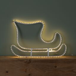 Samuel Alexander 42cm Hanging Christmas Reindeer & Sleigh Silhouette with White LEDs - thumbnail 6