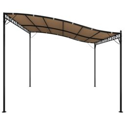 Berkfield Home Canopy Taupe 4x3 m 180 g/m ² Fabric & Steel in Beige - thumbnail 4