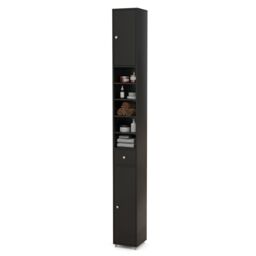 Costway Bathroom Tall Cabinet Slim Freestanding Storage Organizer Cupboard With 2 Doors in Black