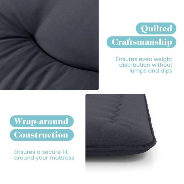 Kelvenix Floor Mattress Futon Mattress 190 x 120 x 10 cm-Black in Black - Size: Single - image 1