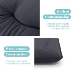 Kelvenix Floor Mattress Futon Mattress 190 x 120 x 10 cm-Black in Black - Size: Single - thumbnail 1