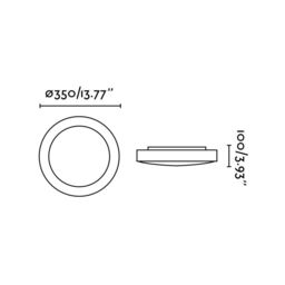 Netlighting Logos 2 Light Medium Round Bathroom Flush Ceiling Light Aluminium White IP44 E27 - thumbnail 3