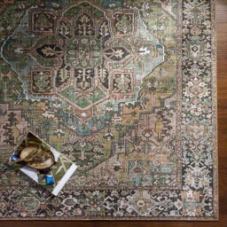 Livabliss Iris Vintage Red Blue Beige Green Traditional Boho Living Dining Bedroom Rug - Size: 110 cm x 170 cm - thumbnail 7