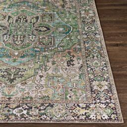 Livabliss Iris Vintage Red Blue Beige Green Traditional Boho Living Dining Bedroom Rug - Size: 110 cm x 170 cm - thumbnail 5