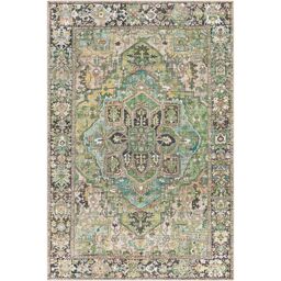Livabliss Iris Vintage Red Blue Beige Green Traditional Boho Living Dining Bedroom Rug - Size: 110 cm x 170 cm - thumbnail 2