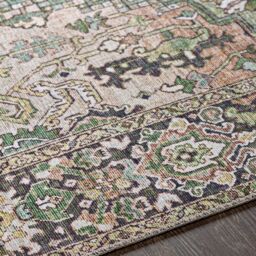 Livabliss Iris Vintage Red Blue Beige Green Traditional Boho Living Dining Bedroom Rug - Size: 110 cm x 170 cm - thumbnail 3