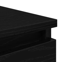 Berkfield Home Sideboard with Drawers Black Oak 37.5x35x99 cm Engineered Wood - thumbnail 9