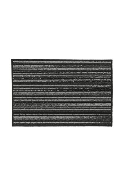 JVL Arona Machine Washable Latex Backed Doormat, 40x60cm, Black - Size: 40 cm x 60 cm - image 1