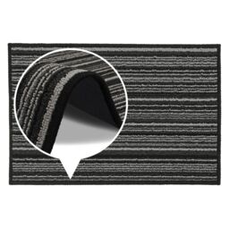 JVL Arona Machine Washable Latex Backed Doormat, 40x60cm, Black - Size: 40 cm x 60 cm - thumbnail 8