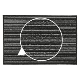 JVL Arona Machine Washable Latex Backed Doormat, 40x60cm, Black - Size: 40 cm x 60 cm - thumbnail 9