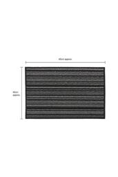 JVL Arona Machine Washable Latex Backed Doormat, 40x60cm, Black - Size: 40 cm x 60 cm - thumbnail 5
