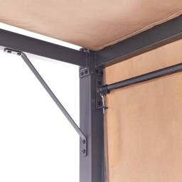 Wyld and Coco Pergola 310 x 310 cm - Brown Steel Frame with Solar LED Lights - thumbnail 8