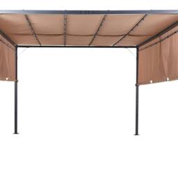 Wyld and Coco Pergola 310 x 310 cm - Brown Steel Frame with Solar LED Lights - thumbnail 2