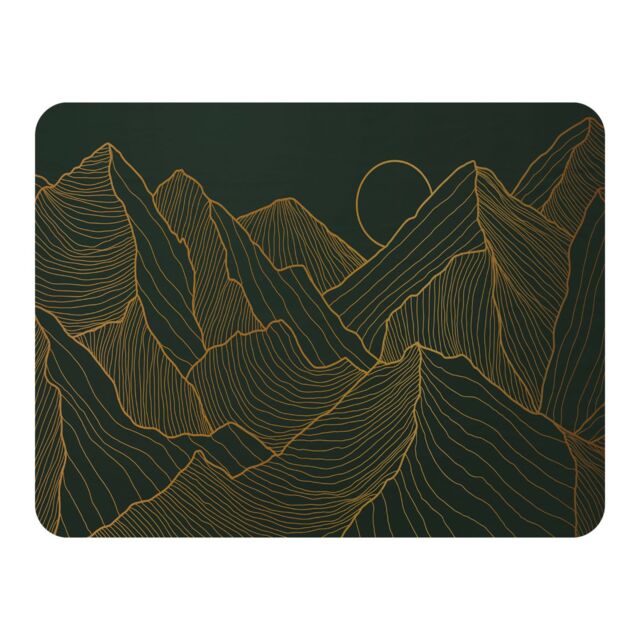 Benjamin Tate Design Golden mountain line art Designer Blanket in Natural - Size: 120 cm x 150 cm - image 1