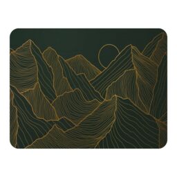 Benjamin Tate Design Golden mountain line art Designer Blanket in Natural - Size: 120 cm x 150 cm - thumbnail 1
