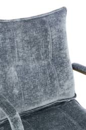 Living and Home Chenille Upholstered Vanity Make-up Chair Swivel Office Chair in Dark Blue - thumbnail 5