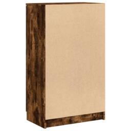 Berkfield Home Shoe Cabinet Smoked Oak 59x35x100 cm Engineered Wood in Brown - Size: 59 x 35 x 100 cm - thumbnail 6