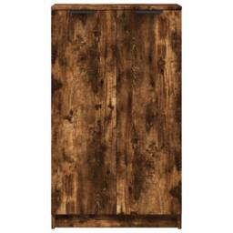 Berkfield Home Shoe Cabinet Smoked Oak 59x35x100 cm Engineered Wood in Brown - Size: 59 x 35 x 100 cm - thumbnail 4