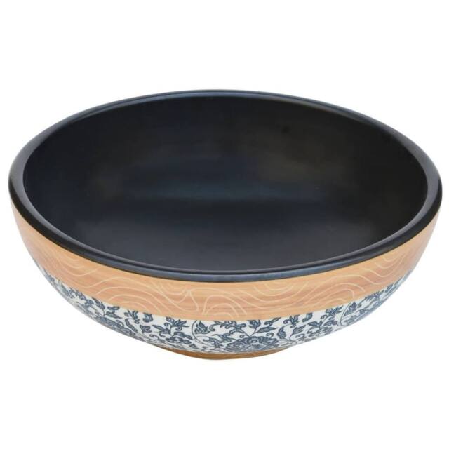 Berkfield Home Durable Countertop Basin Multicolour Round Œ¶41x14 cm Ceramic - Size: 41x14 cm - image 1