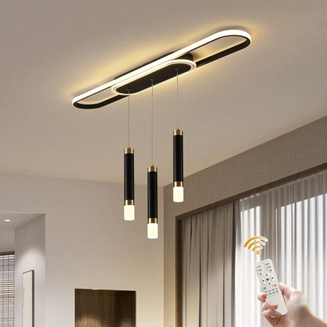 Garwarm Remote Controlled Dimmable 3 Light LED Chandelier in White - image 1