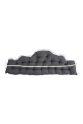 Living and Home Upholstered Headboard Pillow with Ruffle Trim in Dark Grey - thumbnail 6