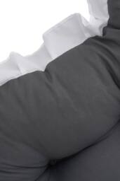 Living and Home Upholstered Headboard Pillow with Ruffle Trim in Dark Grey - thumbnail 8