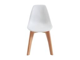 Vente-unique Set Of 2 Children's Polypropylene & Beech Wood Chairs - White - thumbnail 2