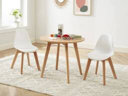 Vente-unique Set Of 2 Children's Polypropylene & Beech Wood Chairs - White - thumbnail 8