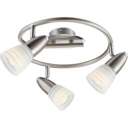 Netlighting Caleb Ceiling Spotlight Clusters Chrome Opal Glass Shade 3x E14 3000K in Grey - thumbnail 1