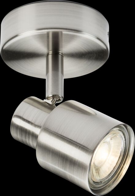 Netlighting GU10 Single Spotlight Brushed Chrome 230V IP20 50W in Grey - image 1