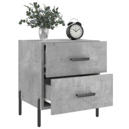 Berkfield Home Bedside Cabinet Concrete Grey 40x35x47.5 cm Engineered Wood - thumbnail 4