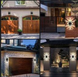 Obasyhig Pack of 6 Solar Hollow Pattern Outdoor Wall Lights in Warm White - thumbnail 4