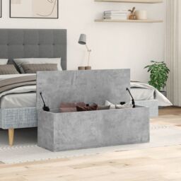 Berkfield Home Storage Box Concrete Grey 102x35x35 cm Engineered Wood - Size: 102 x 35 x 35 cm - thumbnail 3