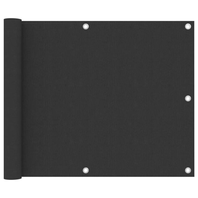 Berkfield Home Balcony Screen Anthracite 75x300 cm Oxford Fabric in Black - image 1