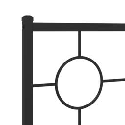 Berkfield Home Metal Bed Frame without Mattress with Headboard Black 80x200cm - Size: 80x200 cm - thumbnail 8