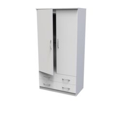 Ready Assembled 2 U Hampshire Wide 2 Drawer Wardrobe (Ready Assembled) in White - thumbnail 5