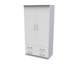 Ready Assembled 2 U Hampshire Wide 2 Drawer Wardrobe (Ready Assembled) in White - thumbnail 3