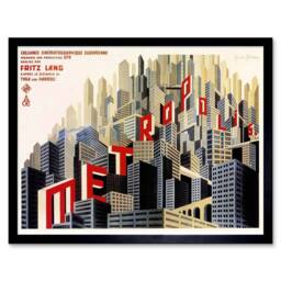 "Artery8 Movie Film Metropolis Sci Fi Drama Class Study City Framed Art Print in Grey - Size: W12"" x H16""" - thumbnail 1