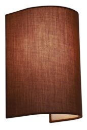 Harper Living Wall Wash Light with Switch Mocha Cylinder Fabric Shade in Brown - thumbnail 1