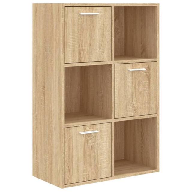 Berkfield Home Storage Cabinet Sonoma Oak 60x29.5x90 cm Engineered Wood in Light Tan - image 1
