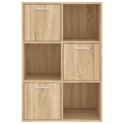 Berkfield Home Storage Cabinet Sonoma Oak 60x29.5x90 cm Engineered Wood in Light Tan - thumbnail 6