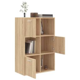 Berkfield Home Storage Cabinet Sonoma Oak 60x29.5x90 cm Engineered Wood in Light Tan - thumbnail 5