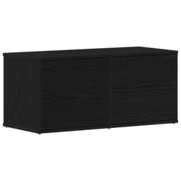 Berkfield Home TV Stand - Artisan Oak, 80x34x35.5 cm, Made from Engineered Wood in Black - Size: 80x34x35.5 cm - thumbnail 2